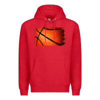 Red basketball brushstroke Premium Hoodie - Jasminsmagicworld