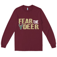 Burgundy fear the deer Long Sleeve Tee - artisFamous
