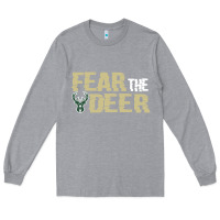 Heather Grey fear the deer Long Sleeve Tee - artisFamous