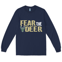 Navy fear the deer Long Sleeve Tee - artisFamous