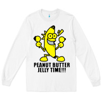 White peanut butter jelly time banana Long Sleeve Tee - artisFamous