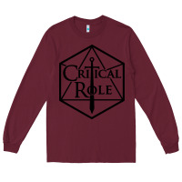 Burgundy critical role Long Sleeve Tee - artisFamous