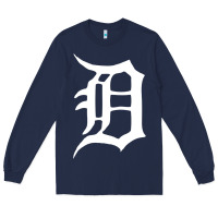 Navy detroit Long Sleeve Tee - artisFamous