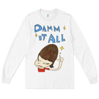 White Damm It All Long Sleeve Tee - artisFamous