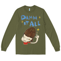 Army Green Damm It All Long Sleeve Tee - artisFamous