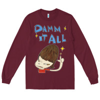 Burgundy Damm It All Long Sleeve Tee - artisFamous