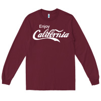 Burgundy enjoy california Long Sleeve Tee - artisFamous