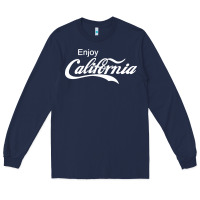 Navy enjoy california Long Sleeve Tee - artisFamous