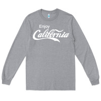 Heather Grey enjoy california Long Sleeve Tee - artisFamous