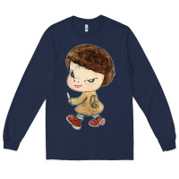Navy Little Yoshitomo Knives Long Sleeve Tee - artisFamous