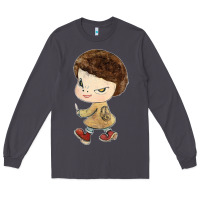 Smoke Little Yoshitomo Knives Long Sleeve Tee - artisFamous
