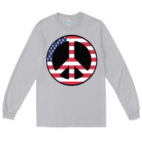 Moon Dust United states peace symbol Long Sleeve Tee - artisFamous