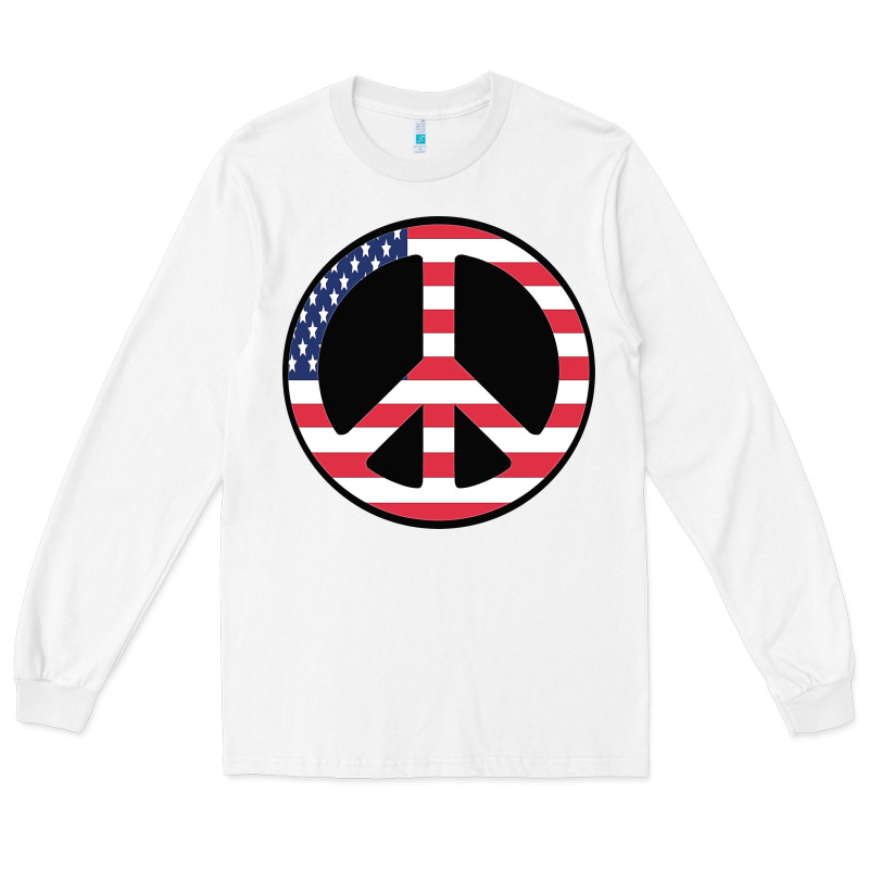United States Peace Symbol Long Sleeve Tee by artisFamous | Teevron