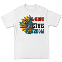 White Long live freedom Premium Tee - FaDigitalArtStudio