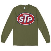 Army Green stp motor oil distressed Long Sleeve Tee - artisFamous