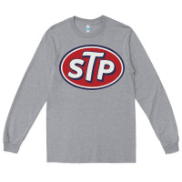 Heather Grey stp motor oil distressed Long Sleeve Tee - artisFamous