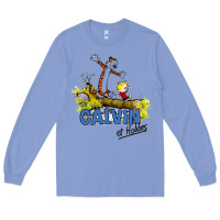Colony Blue calvin hobbes Long Sleeve Tee - artisFamous