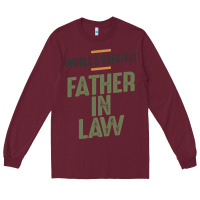 Burgundy World's Greatest Father-In-Law - Dad and Grandpa Long Sleeve Tee - artisFamous