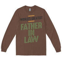 Chestnut World's Greatest Father-In-Law - Dad and Grandpa Long Sleeve Tee - artisFamous