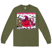 Army Green Boo october Long Sleeve Tee - CowhideDigitalArt