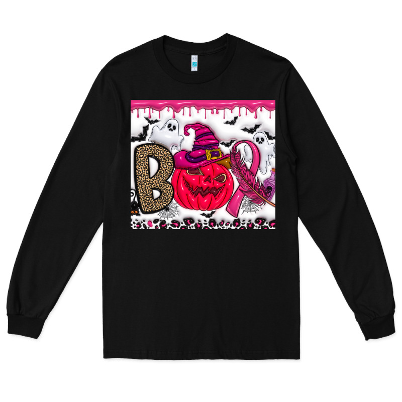 Boo October Long Sleeve Tee by CowhideDigitalArt | Teevron