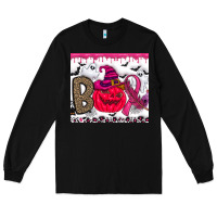 Black Boo october Long Sleeve Tee - CowhideDigitalArt