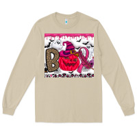 Mushroom Boo october Long Sleeve Tee - CowhideDigitalArt