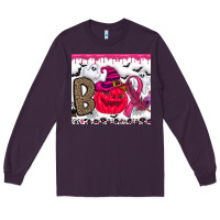 Plum Boo october Long Sleeve Tee - CowhideDigitalArt