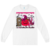 White Boo october Long Sleeve Tee - CowhideDigitalArt