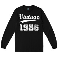 Black vintage 1986 Long Sleeve Tee - artisFamous