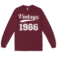 Burgundy vintage 1986 Long Sleeve Tee - artisFamous