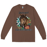 Chestnut Just A Girl Who Loves Horses Long Sleeve Tee - artisFamous