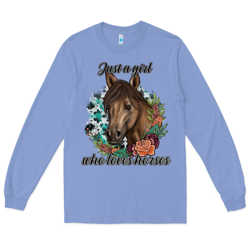 Just A Girl Who Loves Horses Long Sleeve Tee by artisFamous | Teevron