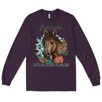 Plum Just A Girl Who Loves Horses Long Sleeve Tee - artisFamous