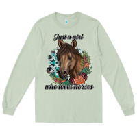 Matcha Just A Girl Who Loves Horses Long Sleeve Tee - artisFamous