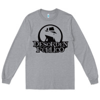 Heather Grey desorden publico Long Sleeve Tee - artisFamous