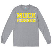Heather Grey muck fichigan Long Sleeve Tee - artisFamous