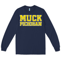 Navy muck fichigan Long Sleeve Tee - artisFamous