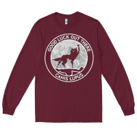 Burgundy fantastic mr fox wolf canis mountain Long Sleeve Tee - artisFamous
