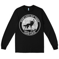 Black fantastic mr fox wolf canis mountain Long Sleeve Tee - artisFamous