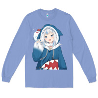 Colony Blue Smile Beautiful Gawr Gura Long Sleeve Tee - artisFamous