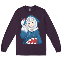 Plum Smile Beautiful Gawr Gura Long Sleeve Tee - artisFamous