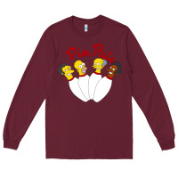 Burgundy pin pals The Simpsons Long Sleeve Tee - artisFamous