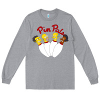 Heather Grey pin pals The Simpsons Long Sleeve Tee - artisFamous