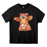Black Cow  Turquoise Heavy Core Tee - CowCowDesign