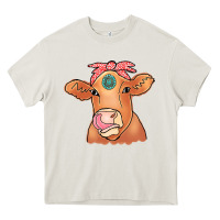 Cow  Turquoise Heavy Core Tee | Teevron