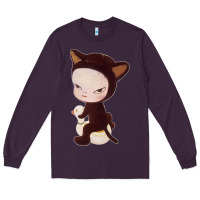 Plum Yoshitomo Nara Cute Cat Long Sleeve Tee - artisFamous