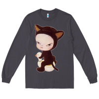 Smoke Yoshitomo Nara Cute Cat Long Sleeve Tee - artisFamous