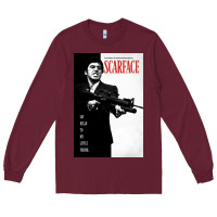 Burgundy scarfaces Long Sleeve Tee - artisFamous