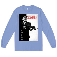 Colony Blue scarfaces Long Sleeve Tee - artisFamous
